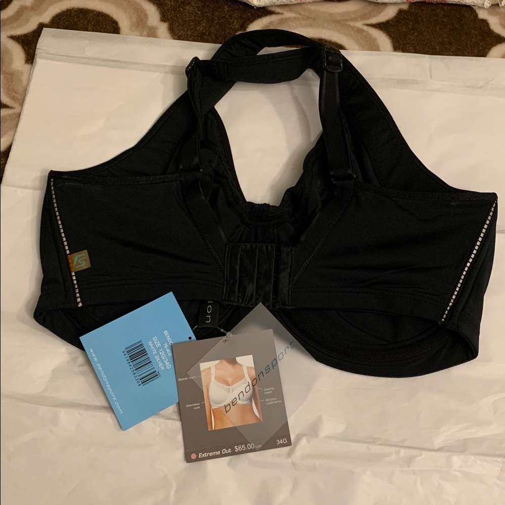 Benson Black Sports Bra NWT size 34G adjustable - Picture 6 of 15